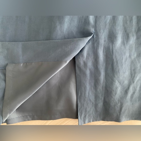 Blue floral embroidered midi dress (size 14) - Picture 4 of 5